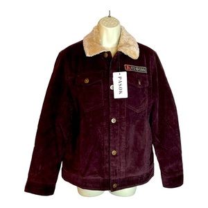 Pasok Outdoor Corduroy Sherpa Lined Jacket Men’s Jacket size Small New with Tags